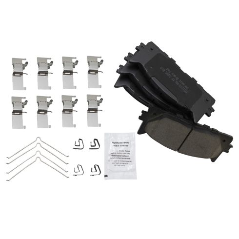 Toyota Avalon Camry Lexus ES350 Front Ceramic Premium G-Coated Brake Pad & Rotor Kit with Calipers TRQ Performance BKA14070