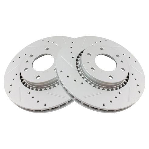 Chevrolet GMC Buick Isuzu Saab Front Ceramic Premium G-Coated Brake Pad & Rotor Kit TRQ Performance BKA14850