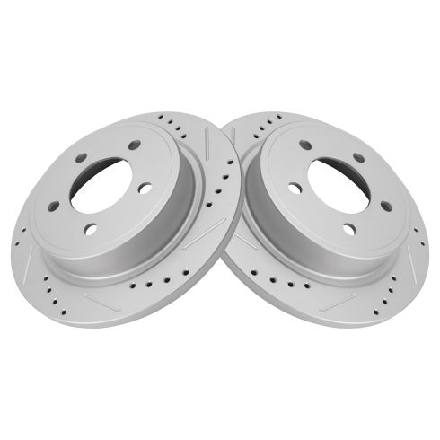 2004-08 Chrysler Pacifica Rear Ceramic Premium G-Coated Brake Pad & Rotor Kit TRQ Performance BKA19908
