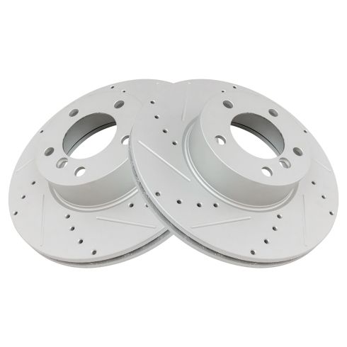 BMW Front Semi-Metallic Premium G-Coated Brake Pad & Rotor Kit TRQ Performance BKA14871