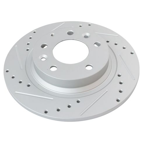 Ford Mazda Lincoln Mercury Rear Semi-Metallic Premium G-Coated Brake Pad & Rotor Kit TRQ Performance BKA14926