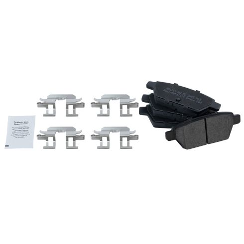Ford Mazda Lincoln Mercury Rear Semi-Metallic Premium G-Coated Brake Pad & Rotor Kit TRQ Performance BKA14926