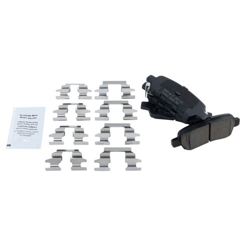 Nissan Murano Quest Rear Ceramic Premium G-Coated Brake Pad & Rotor Kit with Calipers TRQ Performance BKA18534