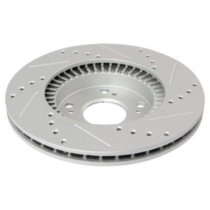 2002-04 Honda CR-V Front Semi-Metallic Premium G-Coated Performance Brake Pad & Rotor Kit with Calipers TRQ Performance BKA18892