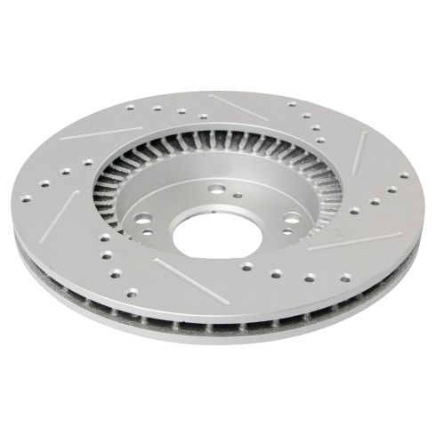 2002-04 Honda CR-V Front Semi-Metallic Premium G-Coated Performance Brake Pad & Rotor Kit with Calipers TRQ Performance BKA18892