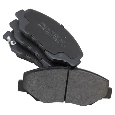 2002-04 Honda CR-V Front Semi-Metallic Premium G-Coated Performance Brake Pad & Rotor Kit with Calipers TRQ Performance BKA18892 - Image 2