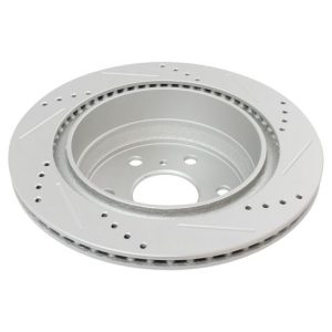 Chevrolet GMC Cadillac Rear Semi-Metallic Premium G-Coated Brake Pad & Rotor Kit with Calipers TRQ Performance BKA18875