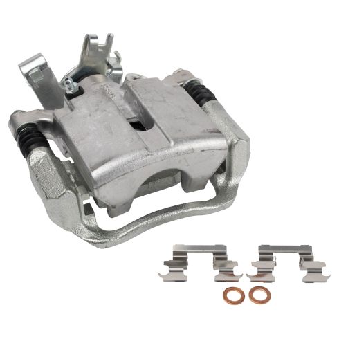 Chevrolet Pontiac Saturn Rear Semi-Metallic Premium G-Coated Brake Pad & Rotor Kit with Calipers TRQ Performance BKA14976 - Image 4