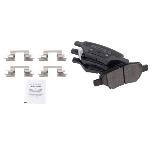 Chevrolet Pontiac Saturn Rear Semi-Metallic Premium G-Coated Brake Pad & Rotor Kit with Calipers TRQ Performance BKA14976 - Image 6