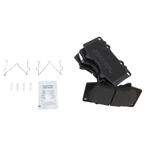 2003-09 Toyota 4Runner Lexus GX470 Front Semi-Metallic Premium G-Coated Brake Pad & Rotor Kit with Calipers TRQ Performance BKA18523 - Image 6