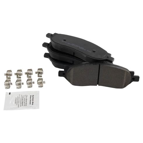 Ford Rear Semi-Metallic Premium G-Coated Brake Pad & Rotor Kit with Calipers TRQ Performance BKA18445 - Image 6
