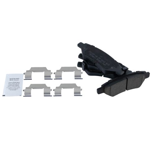 Cadillac SRX Saab 9-4X Rear Ceramic Premium G-Coated Brake Pad & Rotor Kit TRQ Performance BKA18622