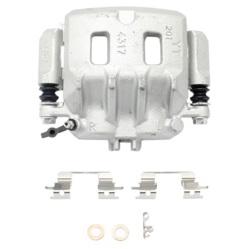 Subaru Front Ceramic Premium G-Coated Brake Pad & Rotor Kit with Calipers TRQ Performance BKA19299