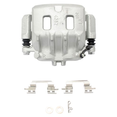 Subaru Front Ceramic Premium G-Coated Brake Pad & Rotor Kit with Calipers TRQ Performance BKA19299