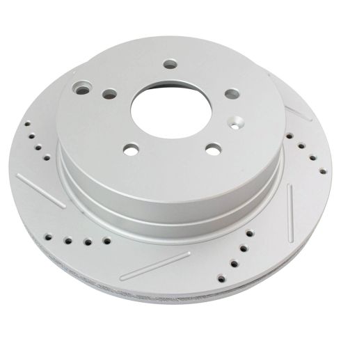 Chevrolet Pontiac Saturn Suzuki Rear Ceramic Premium G-Coated Brake Pad & Rotor Kit TRQ Performance BKA19745