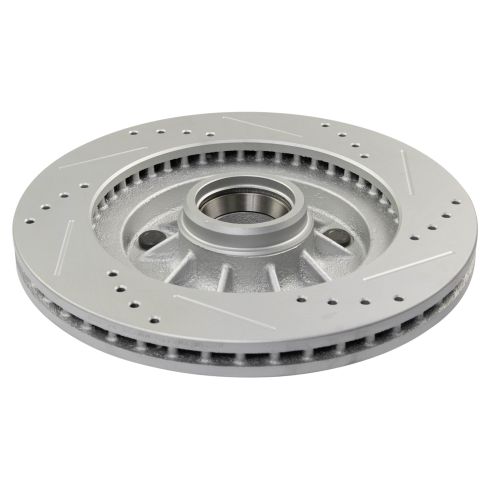 1997-98 Ford F150 Truck Rear Wheel Drive Front with 2 Wheel ABS Brakes Semi-Metallic Premium G-Coated Brake Pad & Rotor Kit TRQ Performance BKA20813