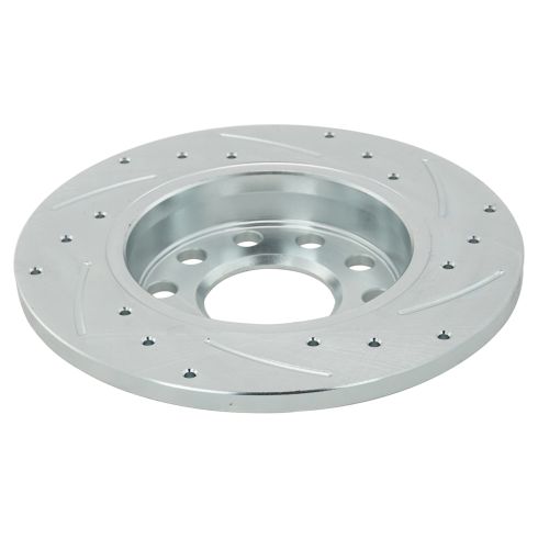 2005 Audi A4 A4 Quattro Rear Semi-Metallic Premium G-Coated Brake Pad & Rotor Kit with Parking Shoes TRQ Performance BKA20758