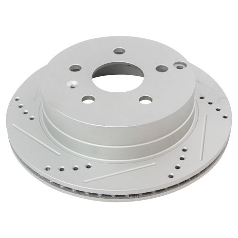 2010-17 Chevrolet Equinox GMC Terrain Rear Semi-Metallic Premium G-Coated Brake Pad & Rotor Kit TRQ Performance BKA20932