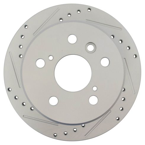 Toyota Camry Solara Lexus ES300 Rear Ceramic Premium G-Coated Brake Pad & Rotor Kit TRQ Performance BKA20964