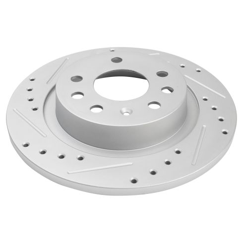 Saab 9-3 9-3X Rear Semi-Metallic Premium G-Coated Brake Pad & Rotor Kit TRQ Performance BKA21023