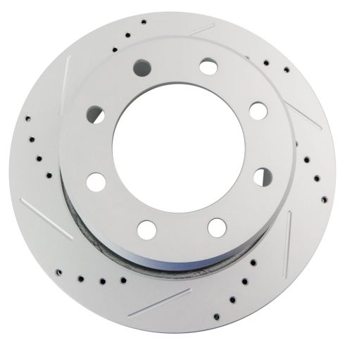 Dodge Ram 2500 3500 Ram 2500 3500 Rear Semi-Metallic Premium G-Coated Brake Pad & Rotor Kit TRQ Performance BKA21025