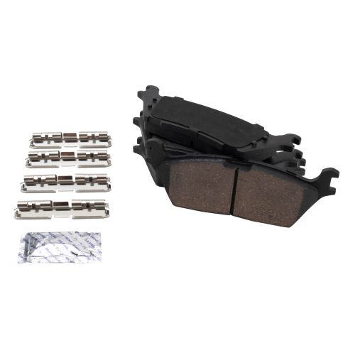 Ford Lincoln Rear Ceramic Premium G-Coated Brake Pad & Rotor Kit TRQ Performance BKA21098