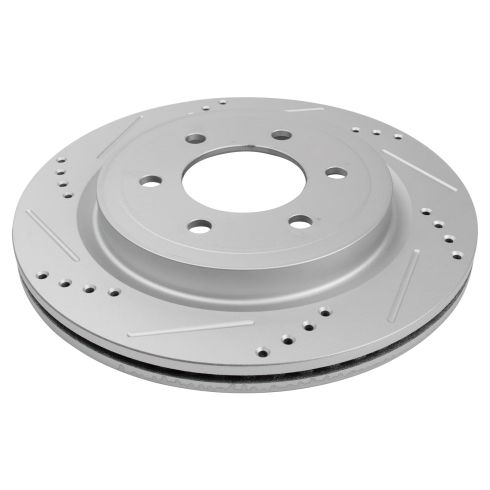 Ford Lincoln Rear Ceramic Premium G-Coated Brake Pad & Rotor Kit TRQ Performance BKA21098