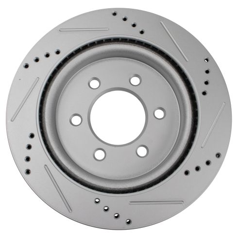 Ford Lincoln Rear Ceramic Premium G-Coated Brake Pad & Rotor Kit TRQ Performance BKA21098
