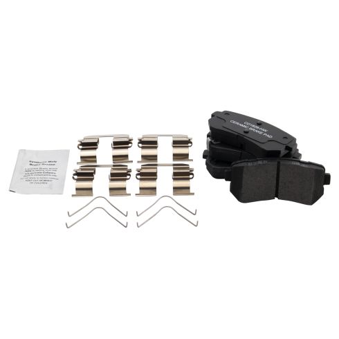 Hyundai Sonata Kia Optima Rear Ceramic Premium G-Coated Brake Pad & Rotor Kit TRQ Performance BKA21122
