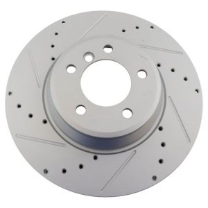 BMW 335d 335i 335i xDrive Front Semi-Metallic Premium G-Coated Brake Pad & Rotor Kit TRQ Performance BKA21185