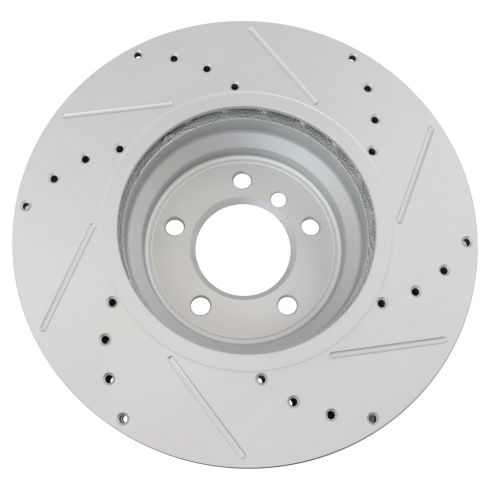 BMW 335d 335i 335i xDrive Front Semi-Metallic Premium G-Coated Brake Pad & Rotor Kit TRQ Performance BKA21185