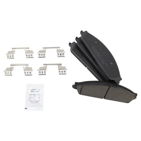 Ford Mercury Front & Rear Ceramic Premium G-Coated Brake Pad & Rotor Kit TRQ Performance BKA21189