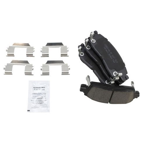 Chevrolet GMC Buick Saturn Rear Ceramic Premium G-Coated Brake Pad & Rotor Kit TRQ Performance BKA21687