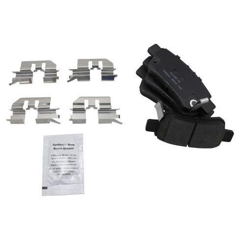 2005-10 Honda Odyssey Rear Ceramic Premium G-Coated Performance Brake Pad & Rotor Kit with Calipers TRQ Performance BKA21695