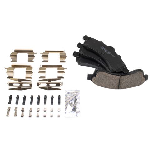 Chevrolet GMC Buick Isuzu Saab Front Ceramic Premium G-Coated Brake Pad & Rotor Kit TRQ Performance BKA21721