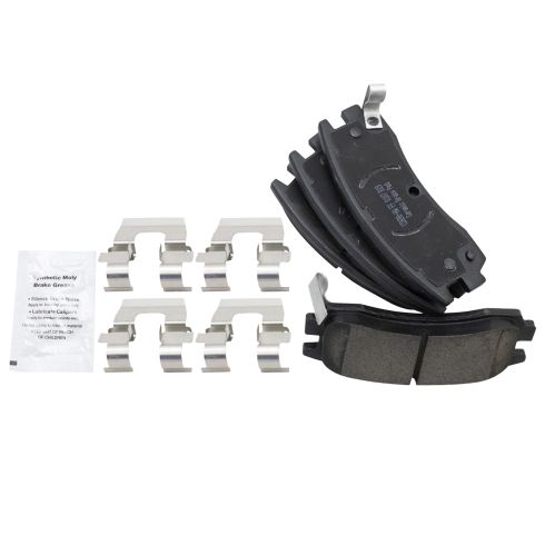 Chevrolet Buick Pontiac Olds Rear Ceramic Premium G-Coated Brake Pad & Rotor Kit with Pad Wear Sensor TRQ Performance BKA21732