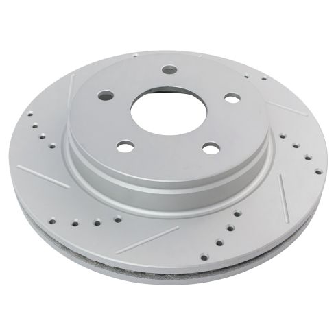 2002-05 Dodge Ram 1500 Truck Front with 2 Wheel ABS Brakes without Driver Side Speed Sensor Ceramic Premium G-Coated Performance Brake Pad & Rotor Kit TRQ Performance BKA21733