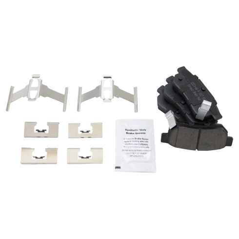 Acura Integra Rear Ceramic Premium G-Coated Brake Pad & Rotor Kit with Pad Wear Sensor TRQ Performance BKA21740