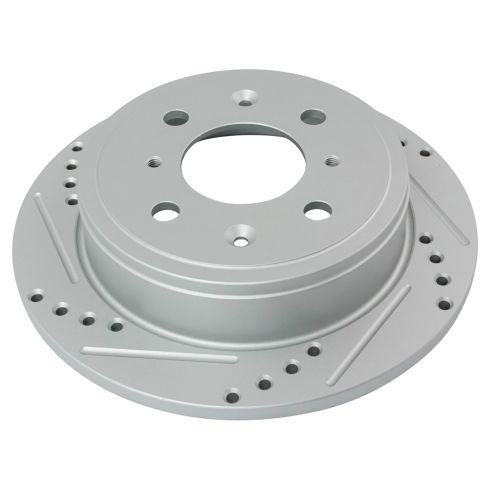 Acura Integra Rear Ceramic Premium G-Coated Brake Pad & Rotor Kit with Pad Wear Sensor TRQ Performance BKA21740