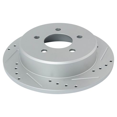2001-02 Ford Explorer Sport 4 Wheel Drive Front & Rear 4 Piece Premium G-Coated Performance Brake Rotor Set with Pad Wear Sensor TRQ Performance BRA22164