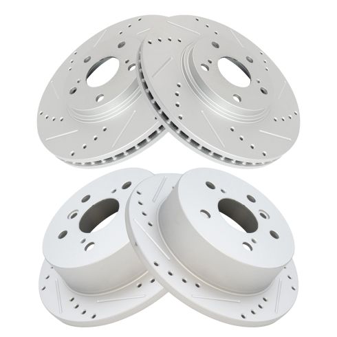 Toyota Camry Lexus ES330 Front & Rear 4 Piece Premium G-Coated Brake Rotor Set TRQ Performance BRA22169