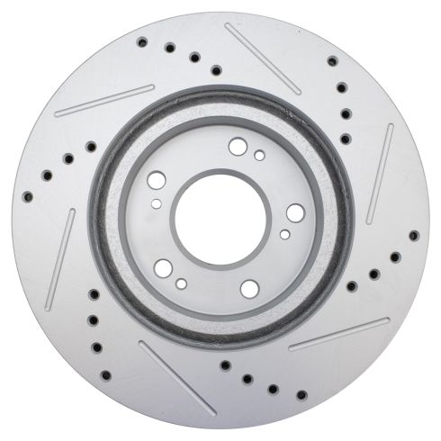 Jeep Dodge Chrysler Mitsubishi Front & Rear 4 Piece Premium G-Coated Brake Rotor Set with Pad Wear Sensor TRQ Performance BRA22139