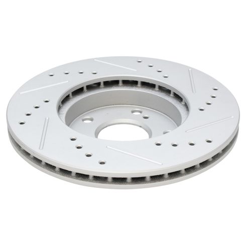 Honda Accord Front Ceramic Premium G-Coated Brake Pad & Rotor Kit with Calipers TRQ Performance BKA25955 - Image 2