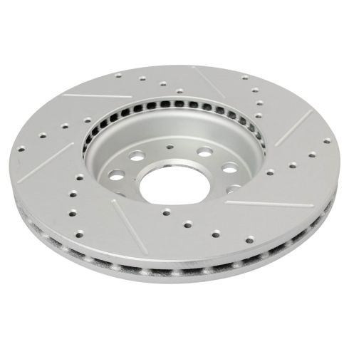 VW Audi Front Ceramic Premium G-Coated Brake Pad & Rotor Kit with Calipers TRQ Performance BKA26077