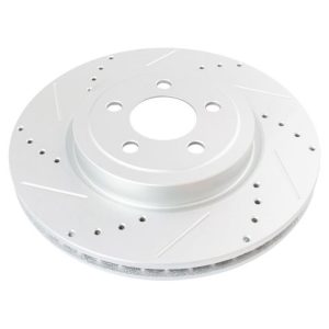 Dodge Chrysler Front Semi-Metallic Premium G-Coated Brake Pad & Rotor Kit with Calipers TRQ Performance BKA26267