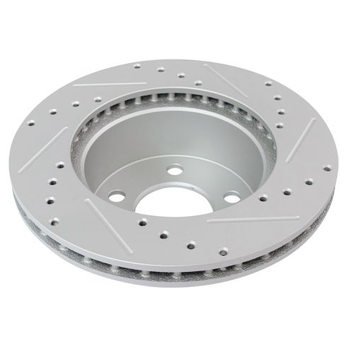 Jeep Front Semi-Metallic Premium G-Coated Brake Pad & Rotor Kit with Calipers TRQ Performance BKA26297