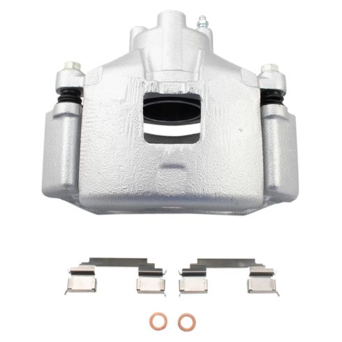 Chevrolet Buick Pontiac Saturn Front Semi-Metallic Premium G-Coated Brake Pad & Rotor Kit with Calipers TRQ Performance BKA26303 - Image 5