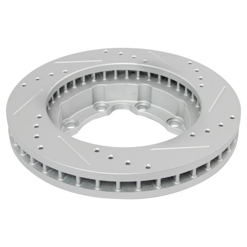 Chevrolet GMC Dodge Front Semi-Metallic Premium G-Coated Brake Pad & Rotor Kit with Calipers TRQ Performance BKA26306 - Image 5
