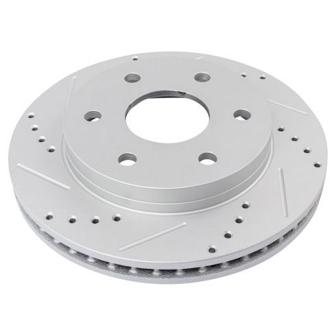 2000 Chevrolet Tahoe Front Semi-Metallic Premium G-Coated Brake Pad & Rotor Kit with Calipers TRQ Performance BKA26320 - Image 2
