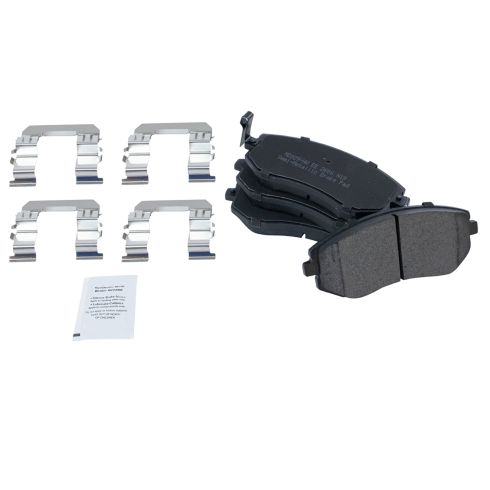2002 Subaru Legacy Outback Front Semi-Metallic Premium G-Coated Brake Pad & Rotor Kit with Calipers TRQ Performance BKA26332 - Image 3